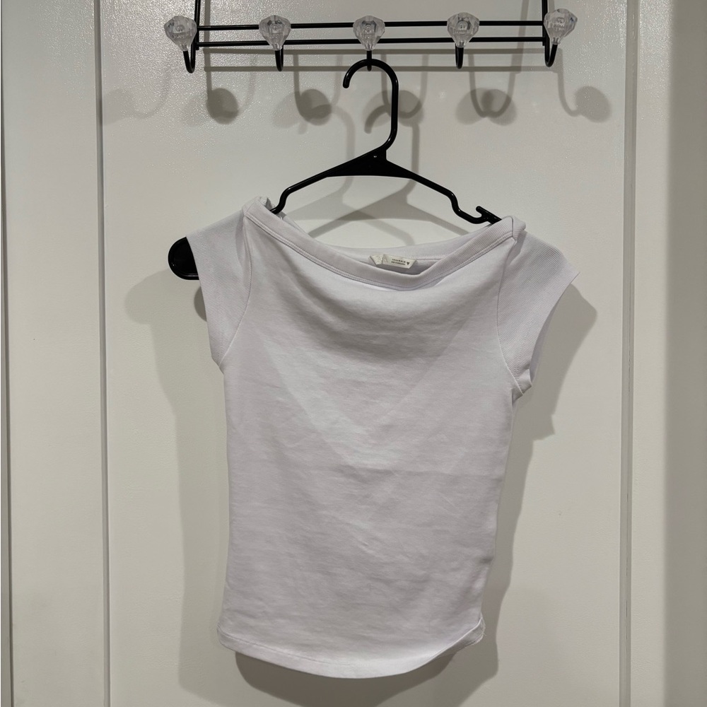 Zara White Short Sleeve Top